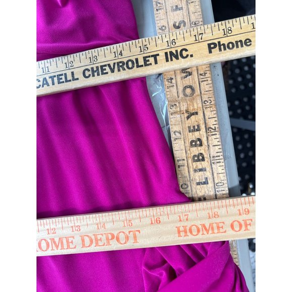 Lauren Ralph Lauren Twisted knot Jersey Dress Womens 10 Fuchsia Elbow Sleeve NEW - Picture 6 of 9